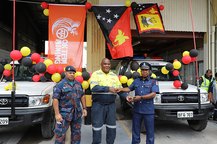OTML hands over two new troop carriers to Police
